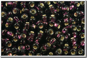 PR-11-27080, PRECIOSA Rocailles, 11/0, amethyst, dkst., trans., silver-ld., 20g