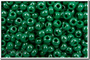 PR-11-58240, PRECIOSA Rocailles, 11/0, green, jade, dk., op., luster, 20g