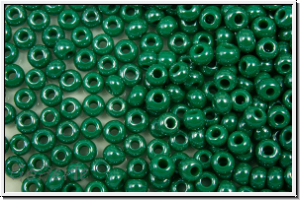 PR-11-58240, PRECIOSA Rocailles, 11/0, green, jade, dk., op., luster, 20g