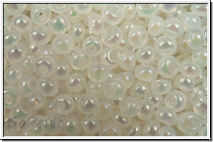 PR-11-57205, PRECIOSA Rocailles, 11/0, white, alabaster, AB, 20g