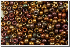 PR-11-01640, PRECIOSA Rocailles, 11/0, purple gold, met., iris., satin, 20g