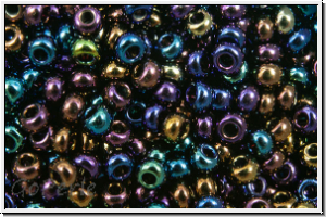 PR-11-59205, PRECIOSA Rocailles, 11/0, black, op., AB, 20g