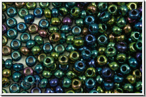 PR-11-59155, PRECIOSA Rocailles, 11/0, green, met., iris., 20g