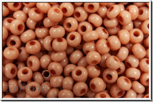 PR-11-07331, PRECIOSA Rocailles, 11/0, white, op., terra rose, 20g