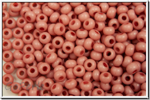 PR-11-07303, PRECIOSA Rocailles, 11/0, white, op., solgel rose, 20g