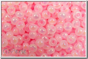 PR-11-57573,  PRECIOSA Rocailles, 11/0, pink, ceylon, AB, 20g