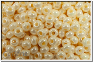 PR-11-46113, PRECIOSA Rocailles, 11/0, white, op., champagne luster, 20g