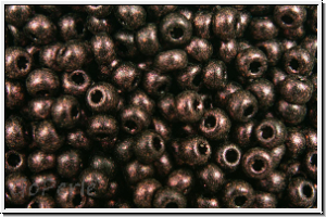 bhm. Rocailles, 11/0, black, op., dk. violet, met. antique, 10g