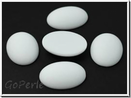 Cabochon, LUNASOFT, 25x18mm, white, 1 Stk.