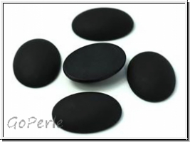 Cabochon, LUNASOFT, 25x18mm, black, 1 Stk.
