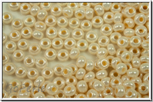 PR-11-46112, PRECIOSA Rocailles, 11/0, eggshell, op., luster, 20g