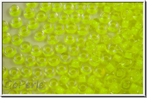 PR-11-08786, PRECIOSA Rocailles, 11/0, crystal, trans., neon yellow-ld., 20g