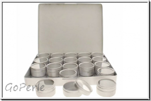 Aufbewahrungsbox mit 20 Dschen, Aluminium, 1 Stk.