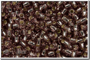 R-11-0026, TOHO Rocailles, 11/0, amethyst, lt., trans., silver-ld., 10g