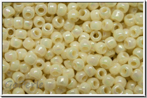 R-11-0409, TOHO Rocailles, 11/0, beige, lt., op., AB, 10g
