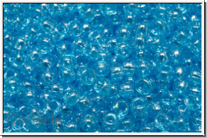 R-11-0104, TOHO Rocailles, 11/0, aqua, trans., luster, 10g