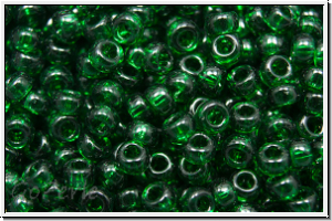 RR-11-0156, MIYUKI Rocailles, 11/0, emerald, trans., 10g