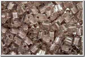 TG-11-0353, TOHO Triangles, 11/0, crystal, trans., mauve-ld., 10g