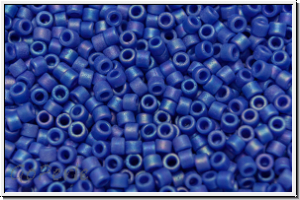 DB1597, MIYUKI Delica, 11/0, lapis, lt., op., matte, AB, 5g