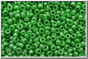 RR-15-0431, MIYUKI Rocailles, 15/0, green, op., luster, 5g