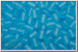 Bhm. Glasschliffperle, feuerpol., 4mm, aquamarine, trans., matte, 50 Stk.