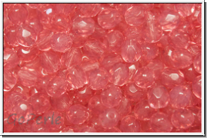 Bhm. Glasschliffperle, feuerpol., 4mm, rose, dk., opal, 50 Stk.