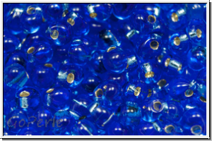 DP-0019, MIYUKI Tropfen, 3,4 mm, sapphire, trans., silver-ld., 10g