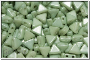KHEOPS PAR PUCA, 6x5mm, white, op., lt. green marbled, 50 Stk.