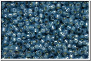 R-15-2102, TOHO Rocailles, 15/0, montana, opal, silver-ld., 5g