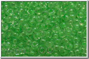 RR-11-0268, MIYUKI Rocailles, 11/0, crystal, trans., light green-ld., AB, 10g