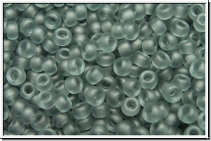 RR-11-0152f, MIYUKI Rocailles, 11/0, grey, trans., matte, 10g