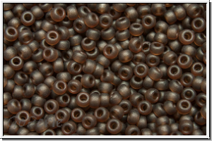 RR-15-0135f, MIYUKI Rocailles, 15/0, rootbeer, trans., matte, 5g
