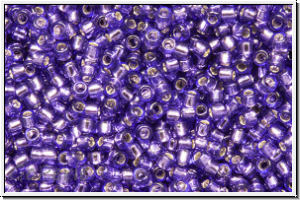 R-15-2224, TOHO Rocailles, 15/0, purple, trans., silver-ld., 5g