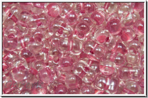 BB-1524, MIYUKI Berry Beads, 4,5x2,5mm, crystal, trans., met. peony pink-ld., 10g