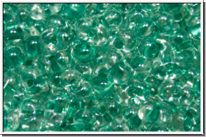 BB-1528, MIYUKI Berry Beads, 4,5x2,5mm, crystal, trans., met. teal-ld., 10g