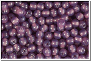 bhm. Glasperle, rund, 4mm, amethyst, opal, 50 Stk.