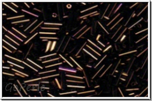 MBU-2-0458, MIYUKI Bugles, Nr. 2 (6mm), brown, met., iris., 10 g