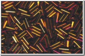 MBU-2-0462, MIYUKI Bugles, Nr. 2 (6mm), gold, met., iris., 10 g