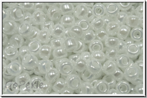 RR-08-0528, MIYUKI Rocailles, 08/0, white pearl, ceylon, 10g