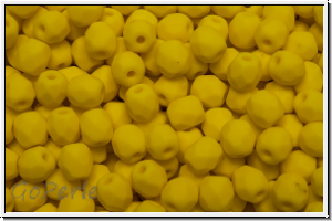 Bhm. Glasschliffperle, feuerpol., 4mm, yellow, lt., op., matte, 50 Stk.