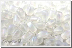 LDP-0131fr, MIYUKI Long Drops, crystal, trans., matte,  AB, 10g