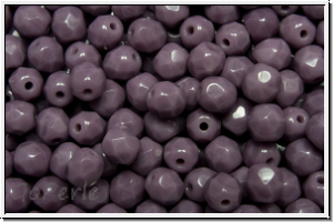 Bhm. Glasschliffperle, feuerpol., 4mm, lavender, dk., op., 50 Stk.