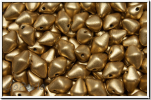 Spiky-Button, 8x5mm, gold, met., satin, 25 Stk.