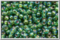 RR-11-1026, MIYUKI Rocailles, 11/0, olivine, trans., silver-ld., AB, 10g
