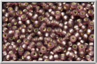 RR-15-0013f, MIYUKI Rocailles, 15/0, amethyst, dk., trans., silver-ld., matte, 5g
