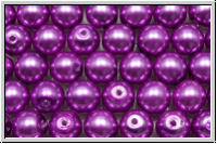 bhm. Glaswachsperlen, 6mm, deep magenta, shiny, 20 Stk.