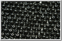 bhm. Glaswachsperlen, 3mm, black, shiny, 50 Stk.