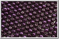 bhm. Glaswachsperlen, 3mm, purple, shiny, 50 Stk.