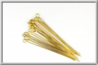 Kettel-/senstifte, 50/0,7mm, goldfb., Messing, 20 Stk.