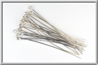Kettel-/senstifte, 60/0,7mm, silberfb., Messing, 20 Stk.